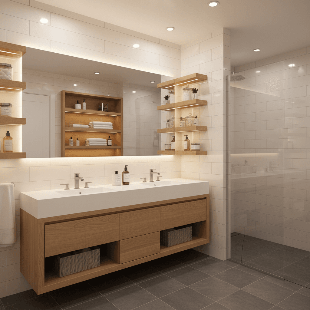 Bathroom cleaning and organization